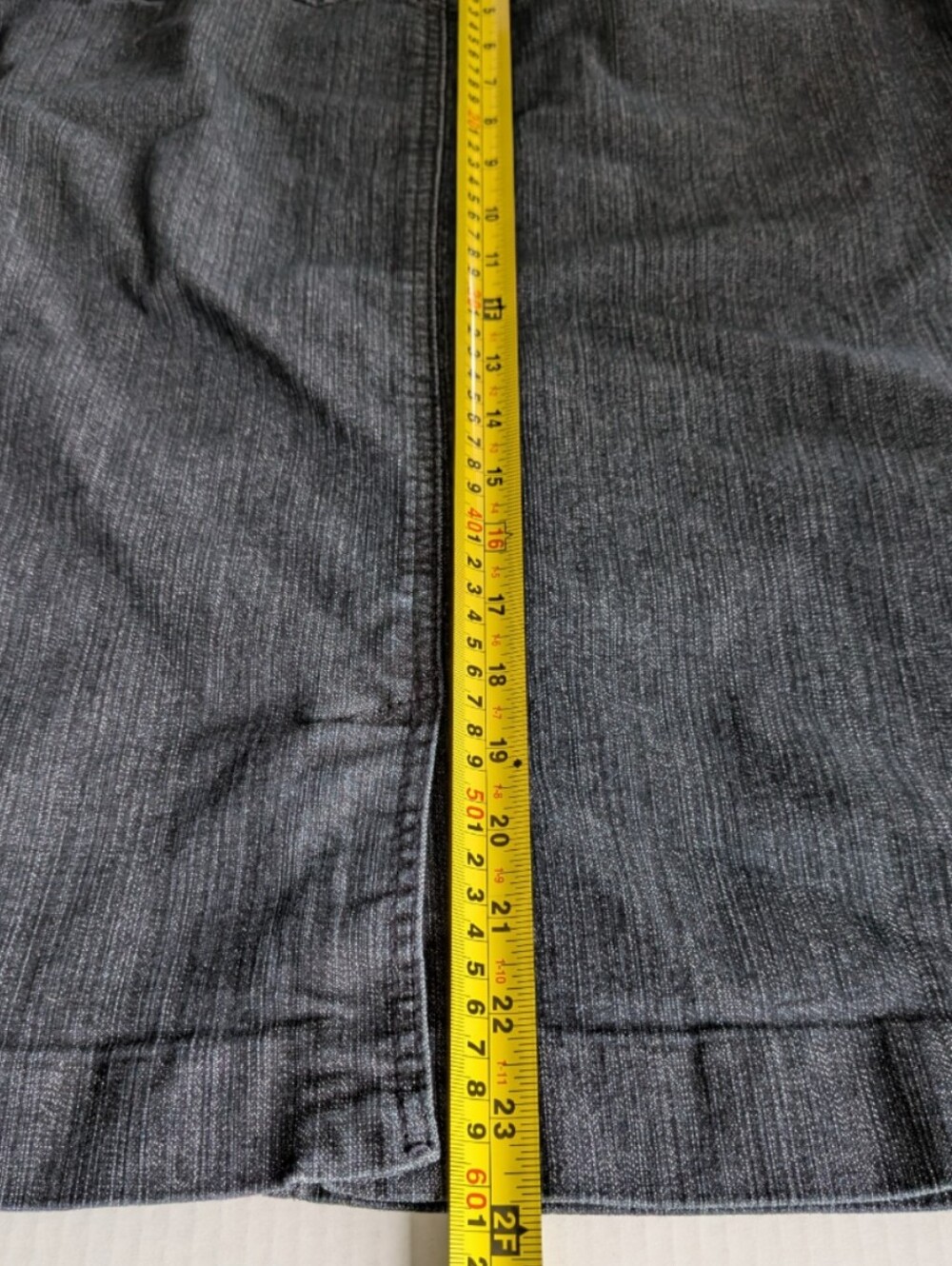 Addition-Elle Plus Size 20W Denim Pencil Skirt Stretch Faux Pockets Back Slit - Picture 7 of 10